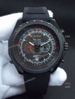 Clone Breitling Bentley Continental GT3 Black Watch Case/ Black Rubber Strap Wrist Watch